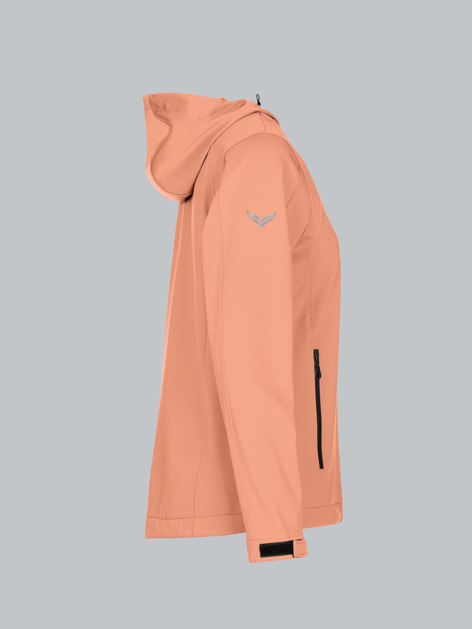 Taillierte Softshell–Kapuzenjacke Apricot
