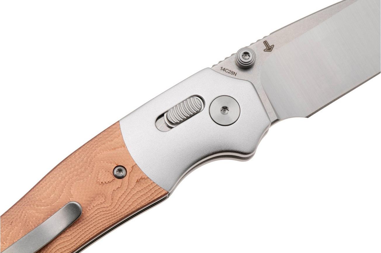 QSP Knife Vault QS157-D1 Two-Tone 14C28N, Copper Foil G10, zakmes, Jacob Lundquist design
