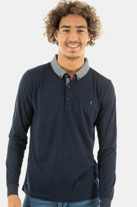 polos manches longues benson and cherry signature marine