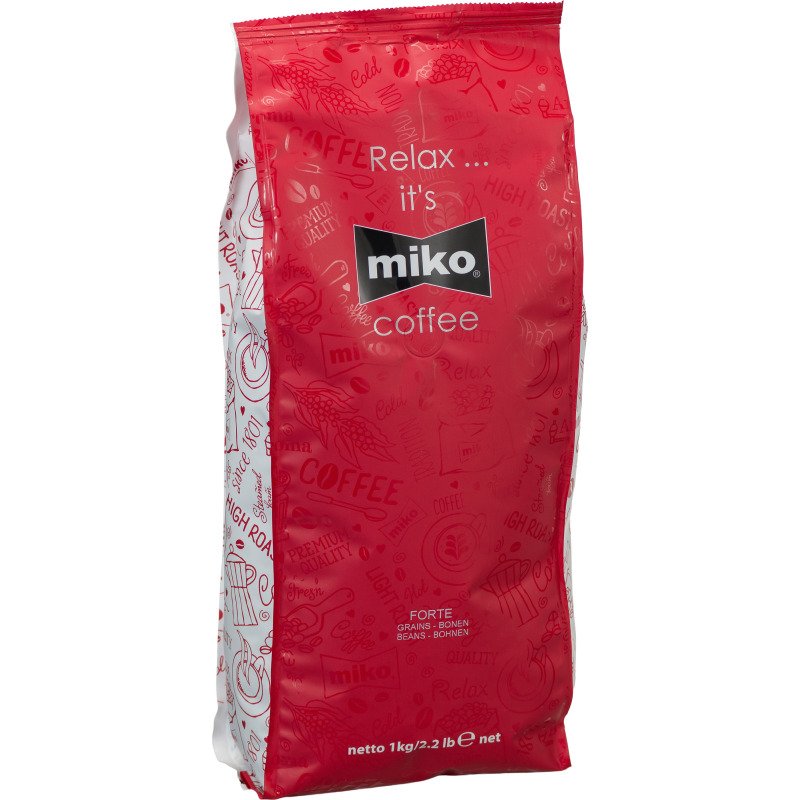 Café en grains Miko Forte 70 % Arabica, 30 % Robusta - paquet de 1 kg