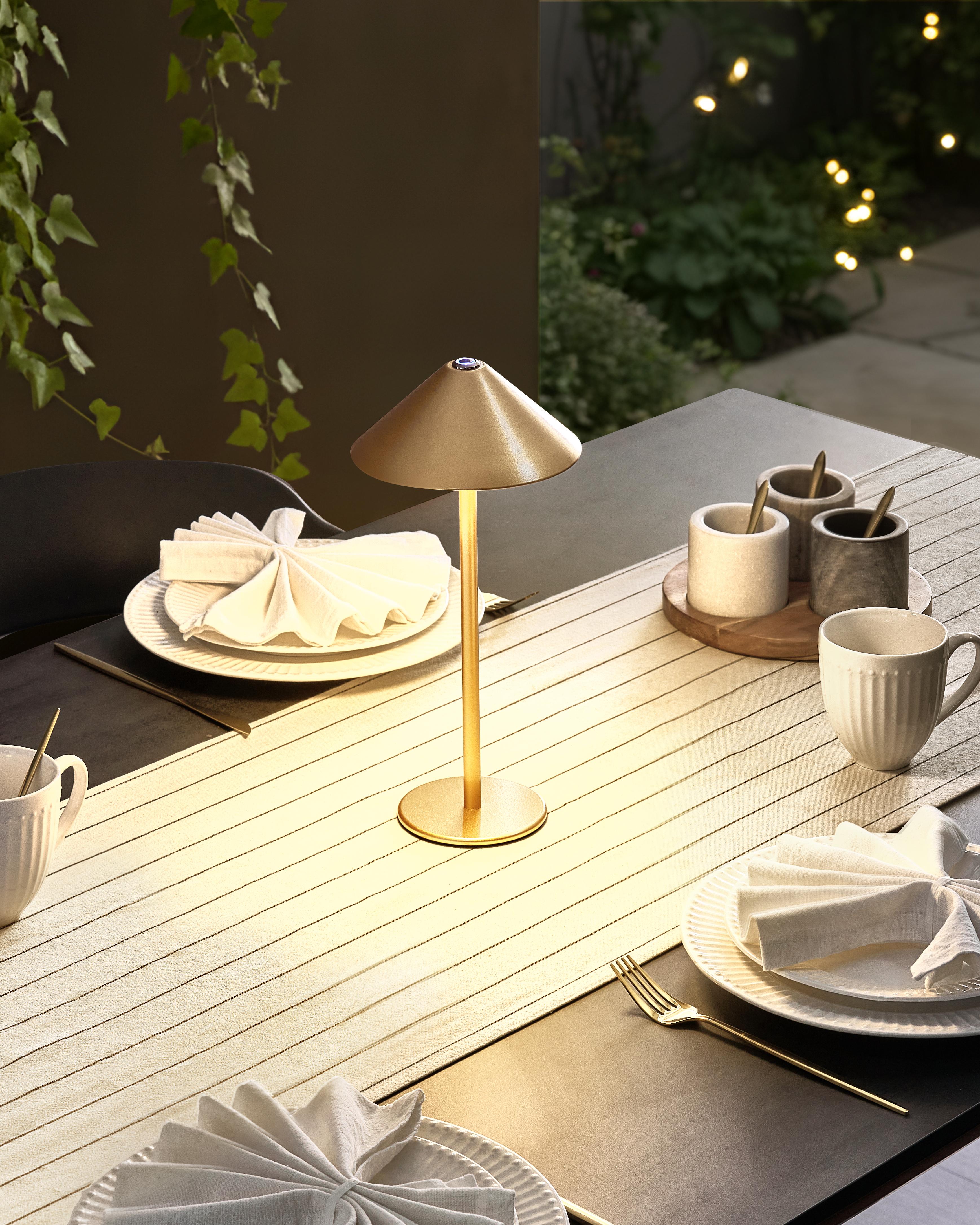 LED draadloze tafellamp MODJO met dimmer Metaal Goud