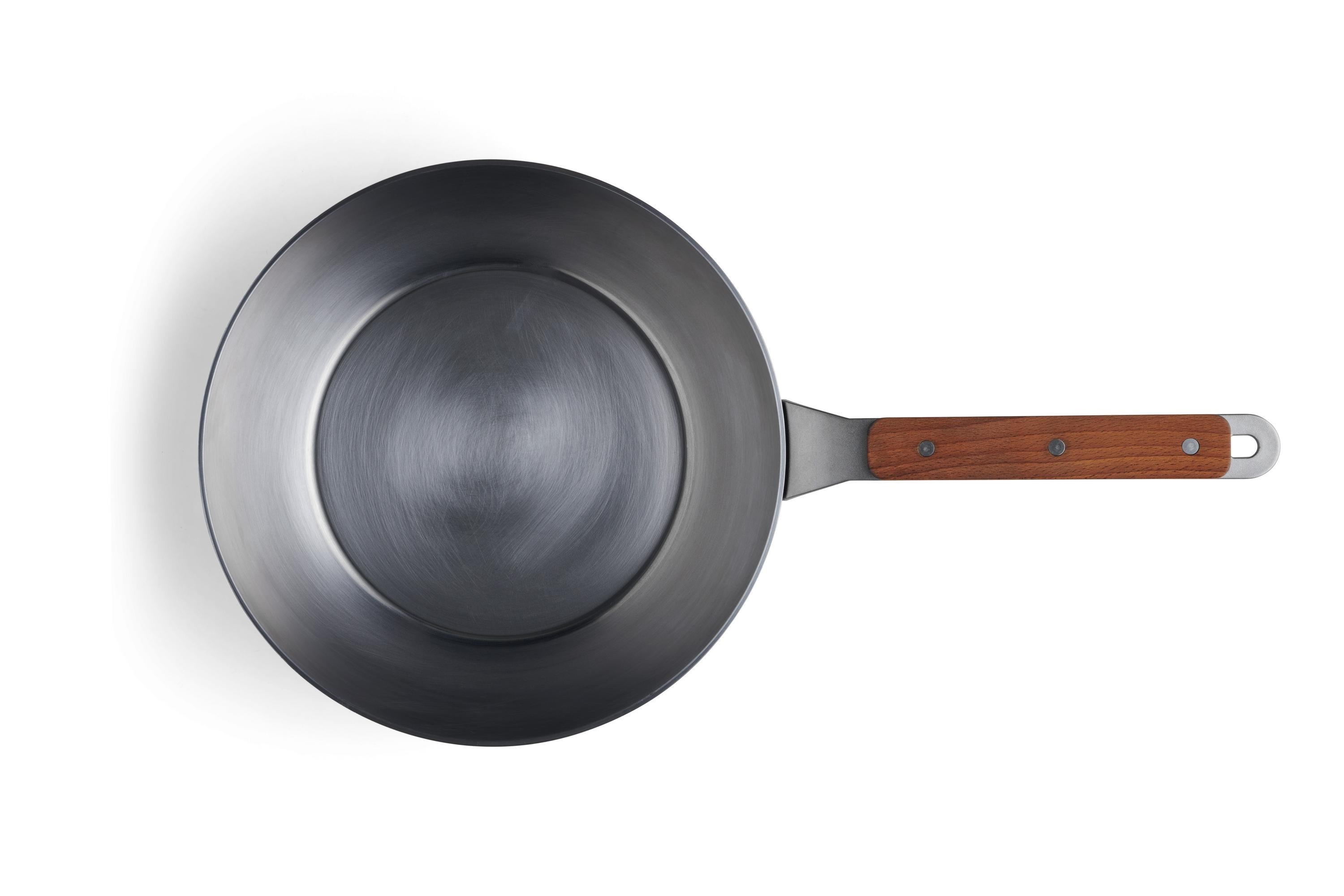 Carbon Steel Hochrandpfanne - Griffart: Fester Stiel