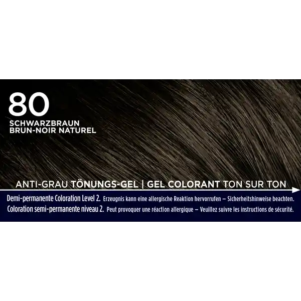 Anti-Grau-Tönungs-Gel 80 Schwarzbraun