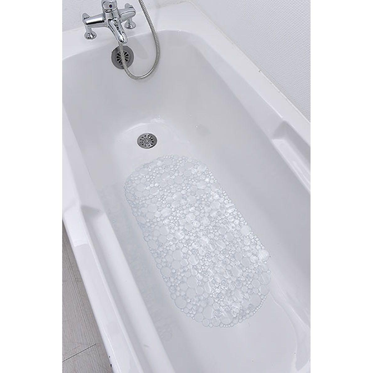 FOND DE BAIGNOIRE PVC 69X36 CM BULLES TRANSPARENT