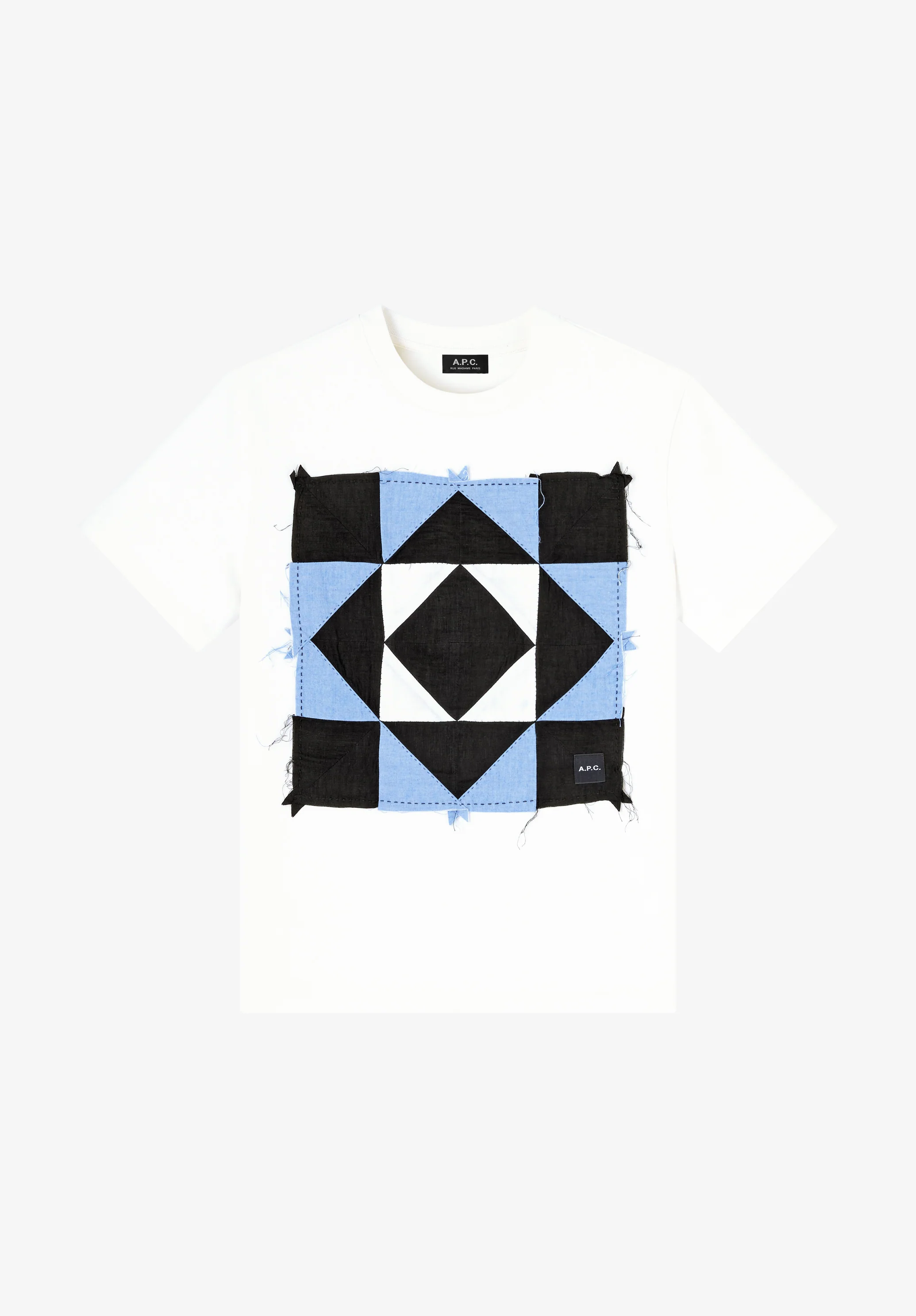 T-Shirt Patchwork - Blanc