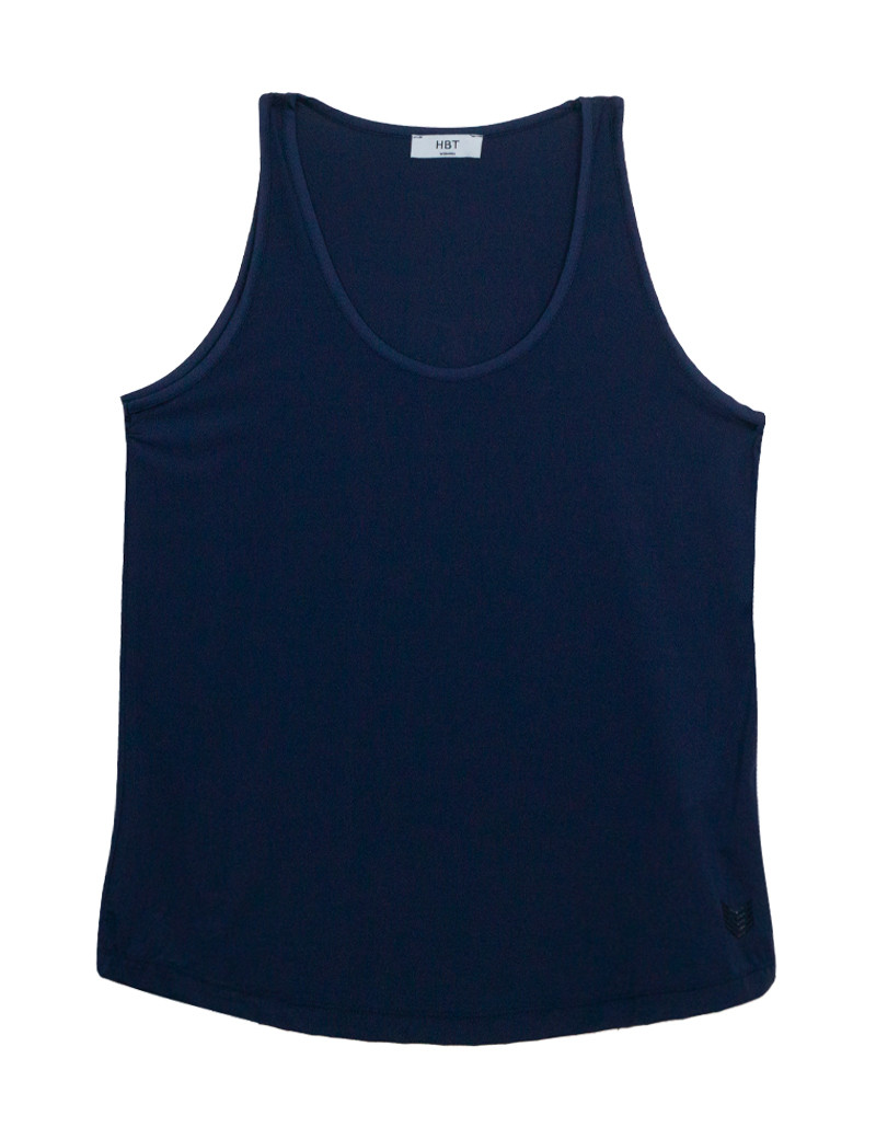 HBT DÉBARDEUR IVY UNI SATINÉ BLEU MARINE