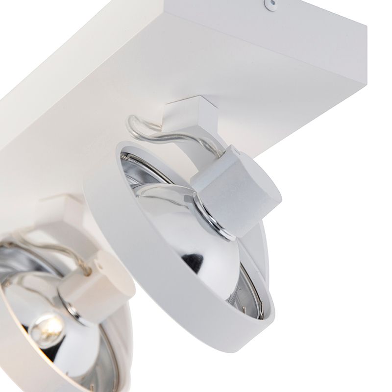 Design spot wit verstelbaar 2-lichts - Go