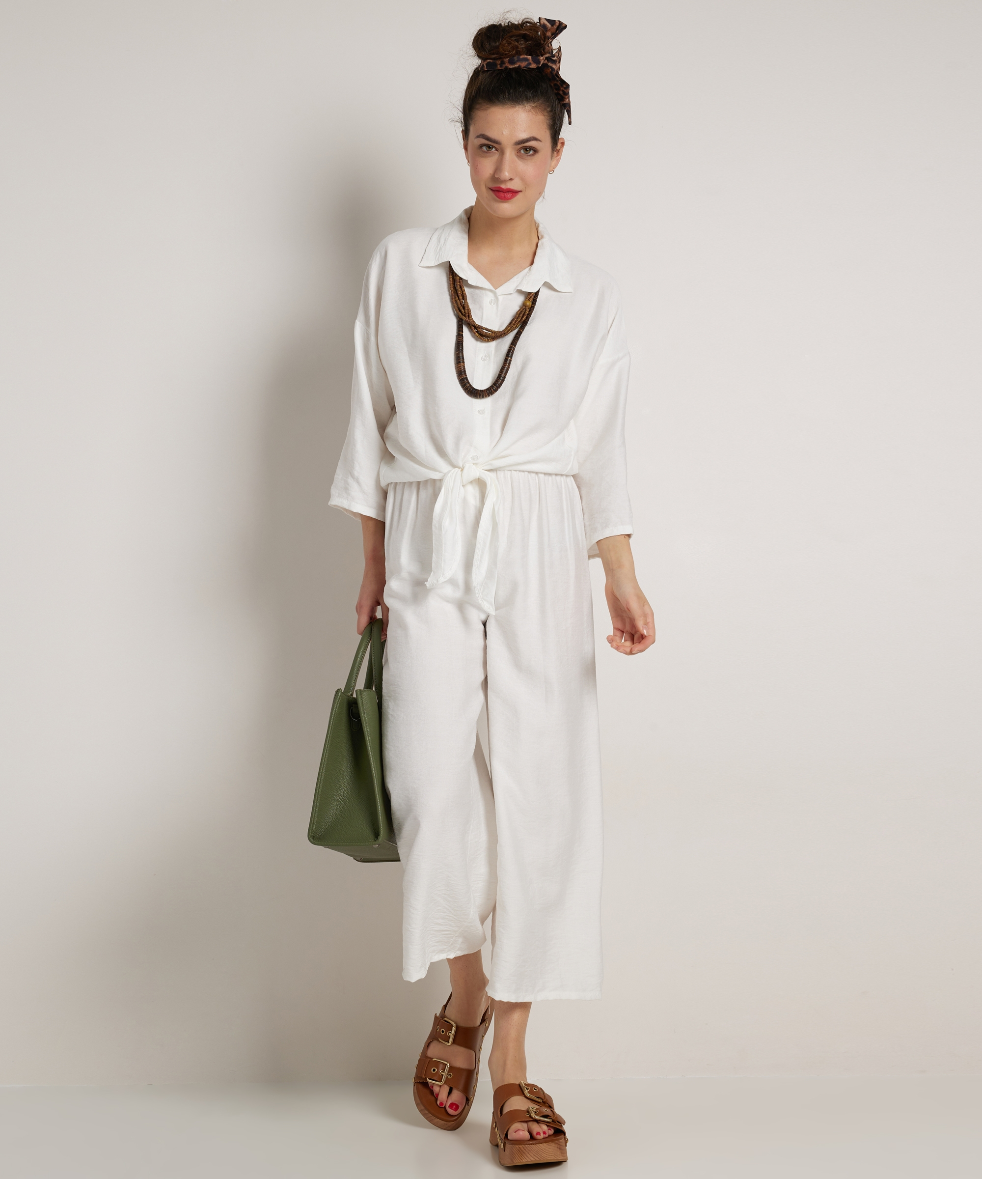 set: knoop blouse met broek