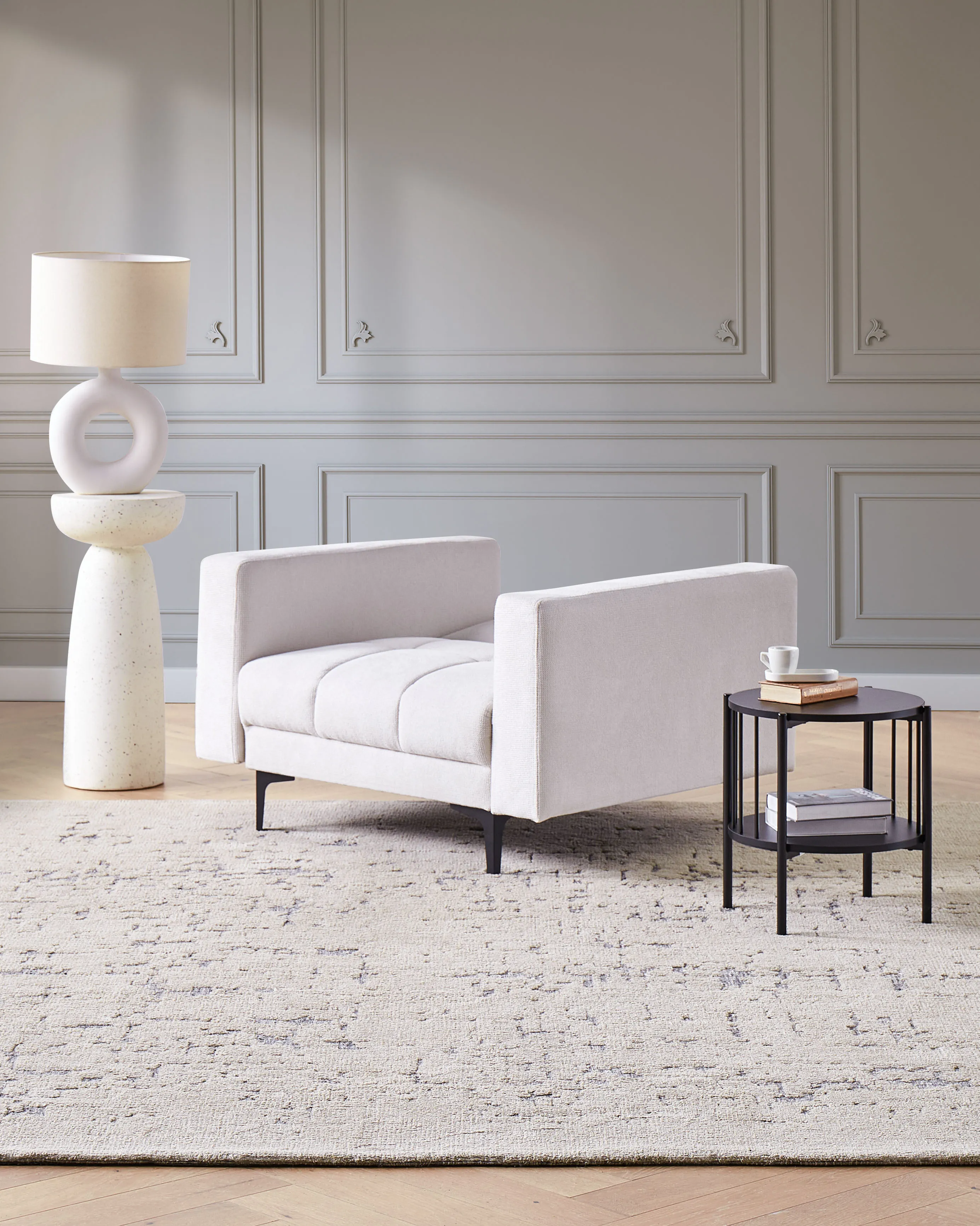 Fauteuil ALNES Stof Gebroken wit