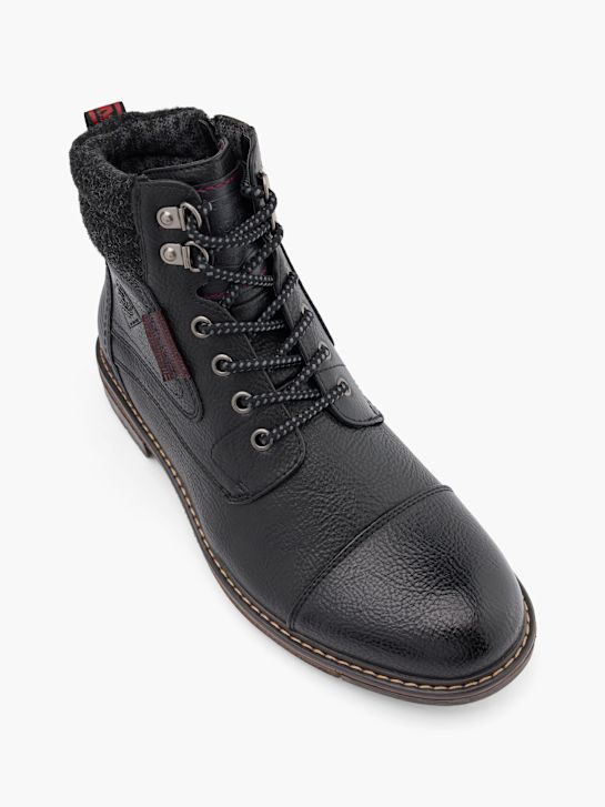 AM SHOE Schnür-Stiefelette Schwarz