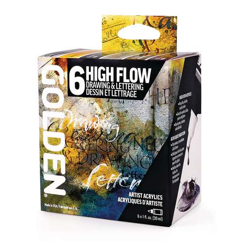 GOLDEN High Flow Acrylfarbe, Drawing & Lettering-Set
