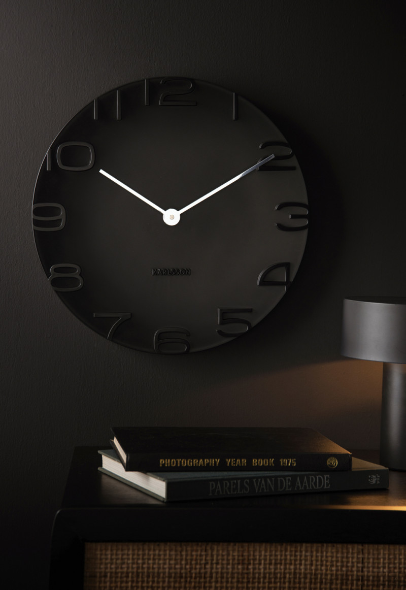 Wall Clock On The Edge KA5311GY Warm grey