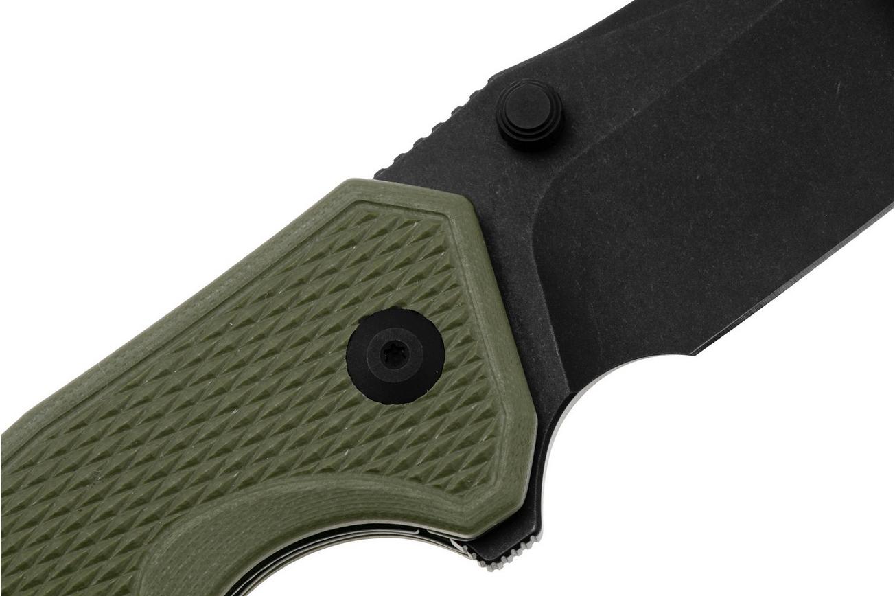 Civivi Vexillum C23003D-2 Blackwashed Nitro-V, Milled OD Green G10, zakmes