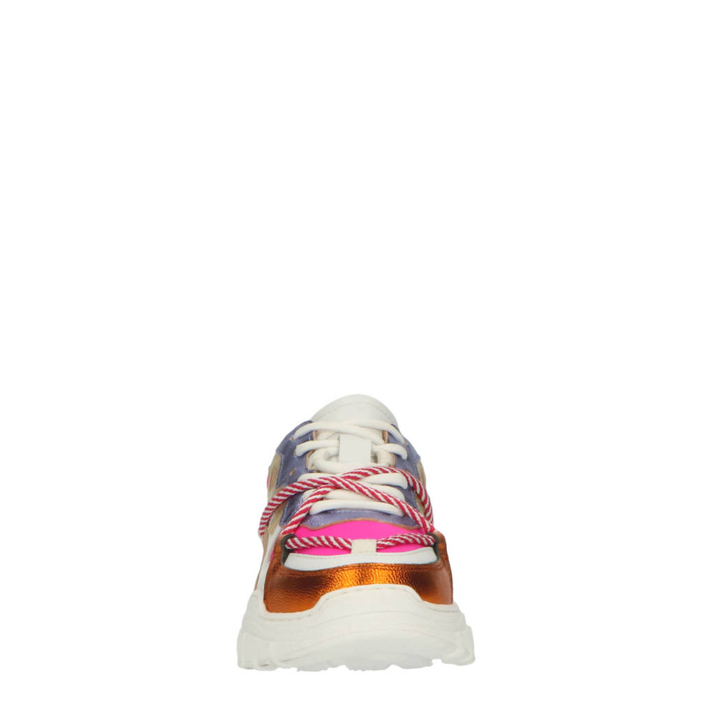 DWRS Jupiterleren sneakers wit multi