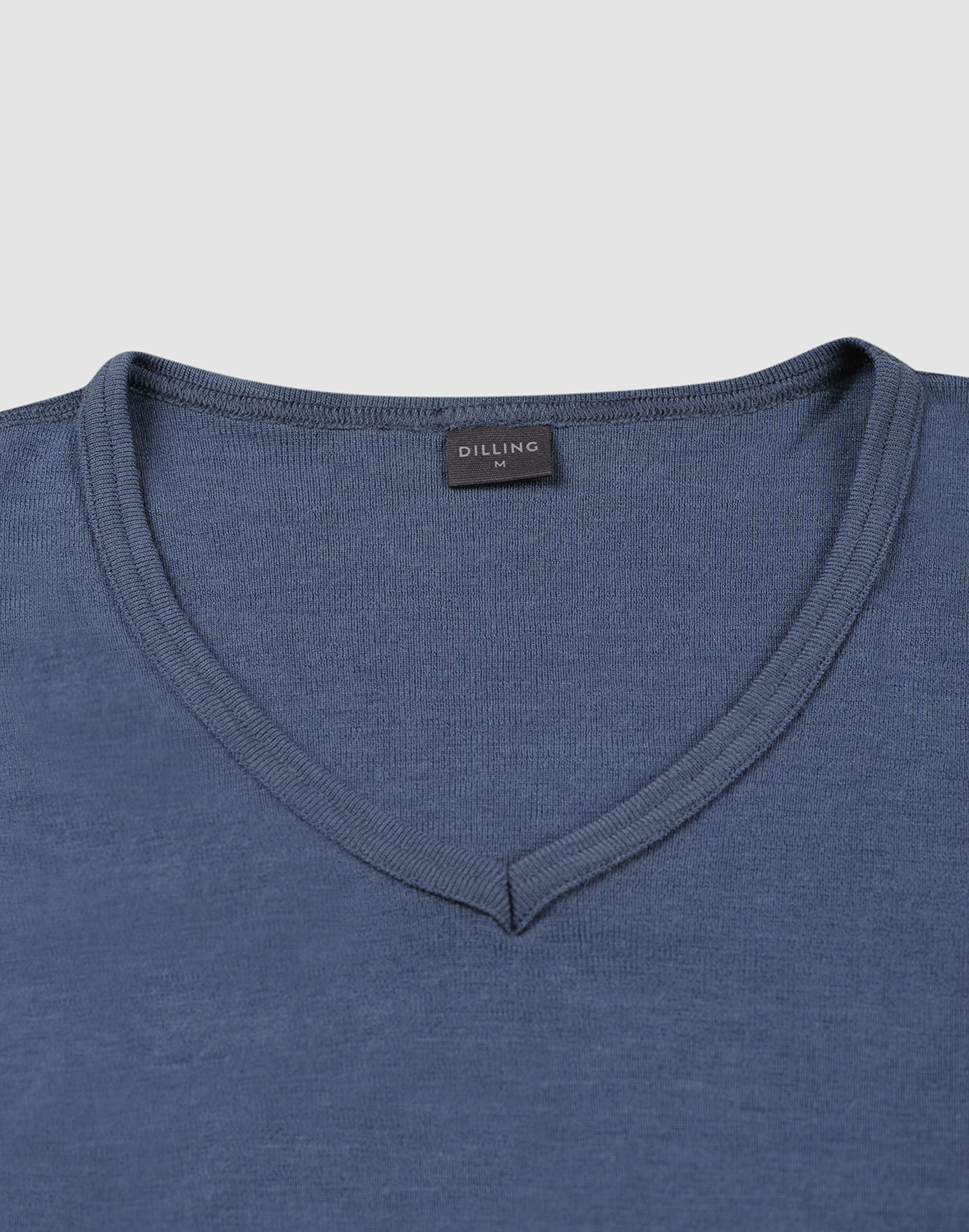 T-shirt met v-hals van merinowol voor heren