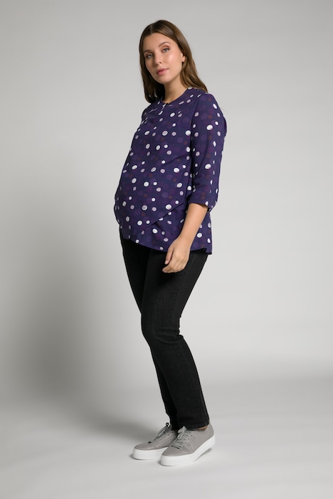 Bellieva-Bluse, Stillfunktion, Rundhals, Biobaumwolle, GOTS