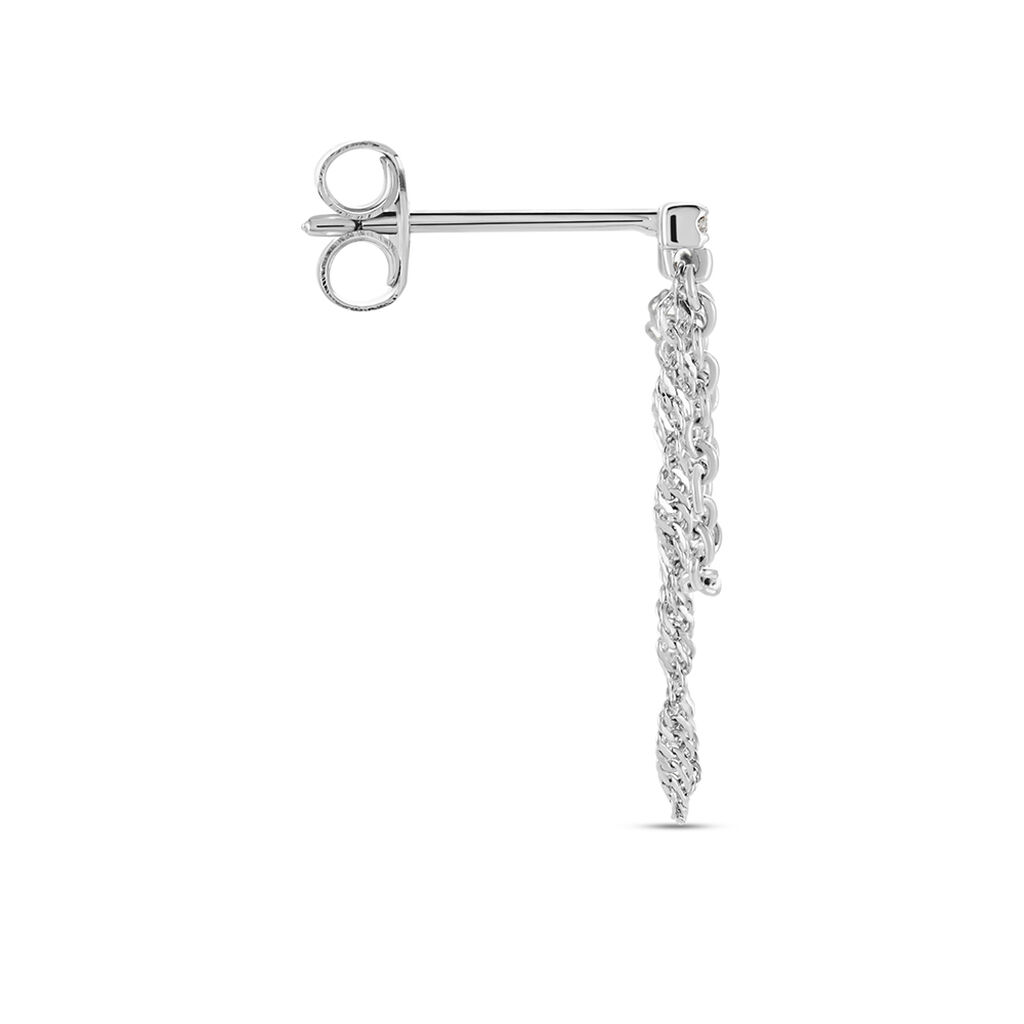 Boucles D'oreilles Pendantes Mircea Argent Blanc Oxyde De Zirconium