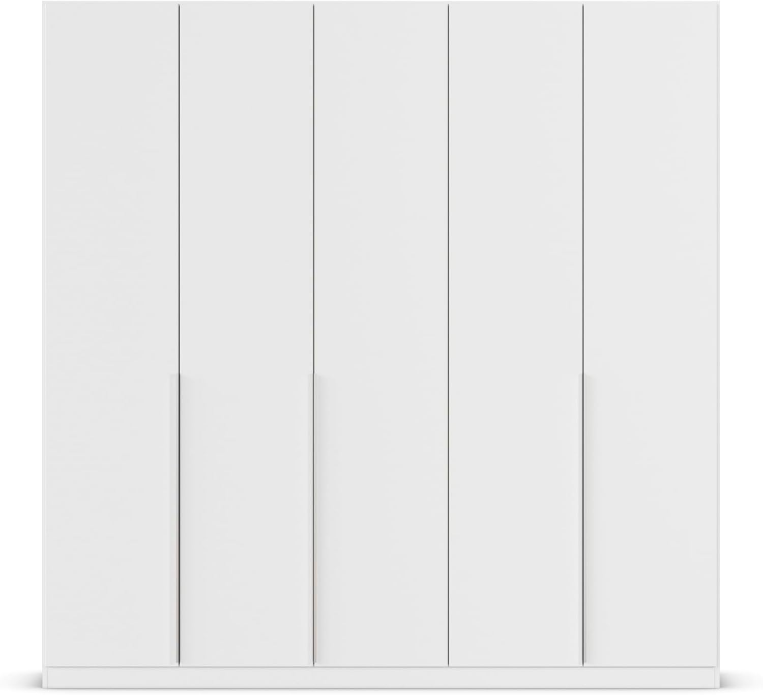 Rauch Möbel Alabama, Kleiderschrank für Schlafzimmer, Kinderzimmer, Wohnzimmer, Garderobe, Flur, 5-türig, mit Zubehör Basic, Farbe Weiß, Breite 226 cm