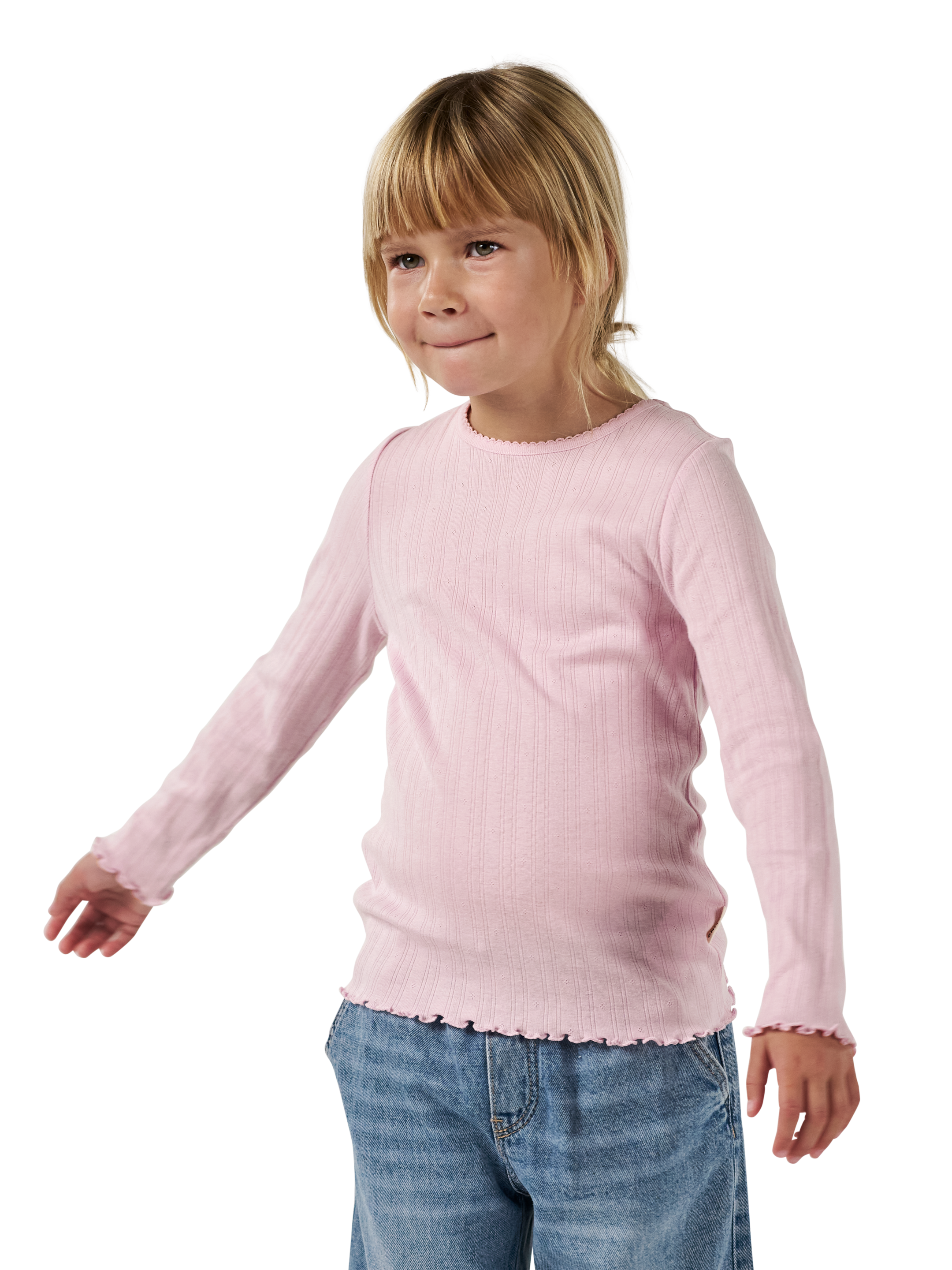 Pointelle shirt van katoen voor kinderen