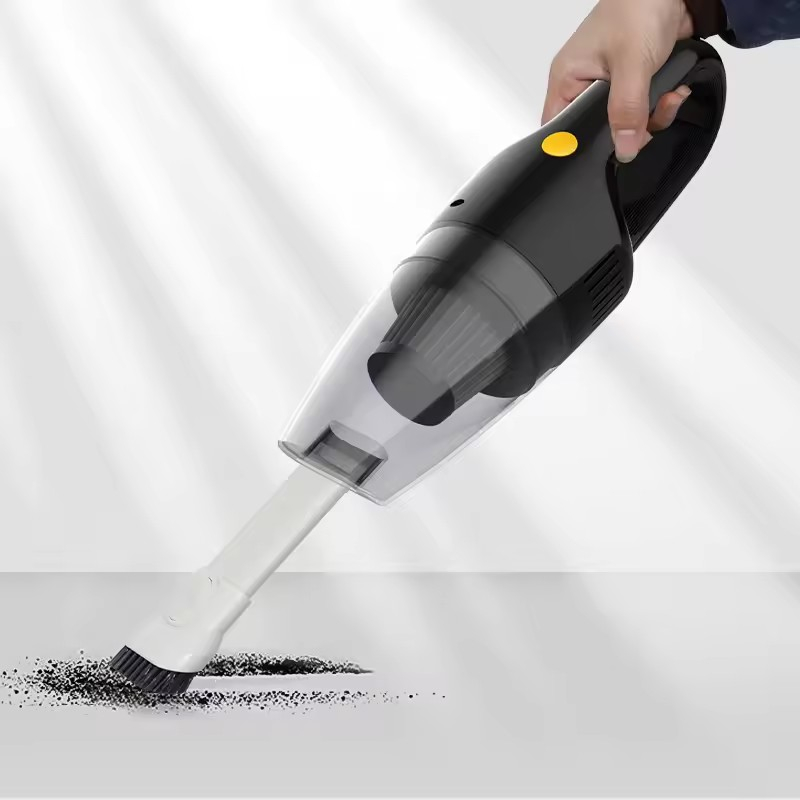 (120 Watt) Kabelloser Akku Hand Staubsauger mit Reinigungsaufsätzen für Haushalt / Auto - Schwarz / Grau