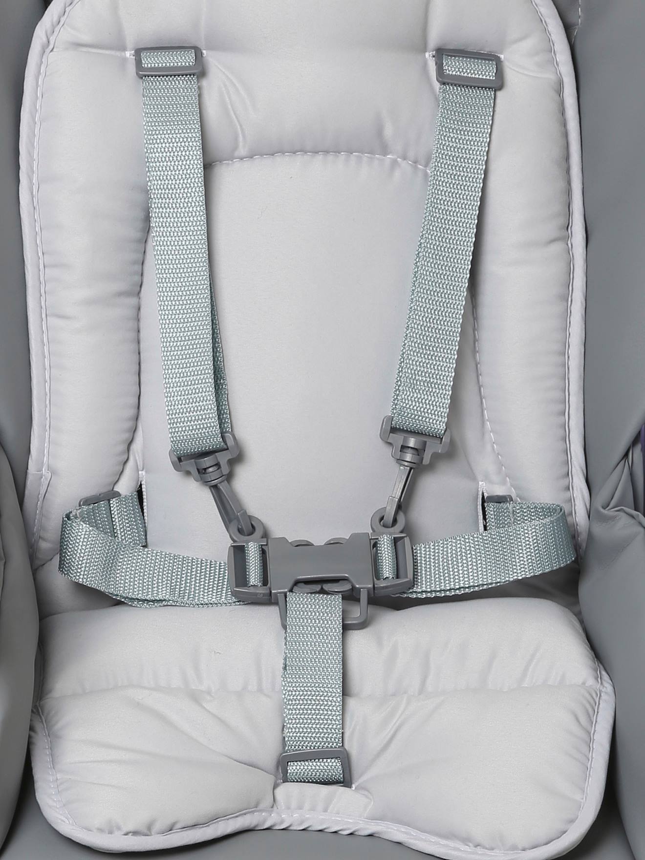 Cadeira alta MagicSeat com múltiplas posições, cinza claro