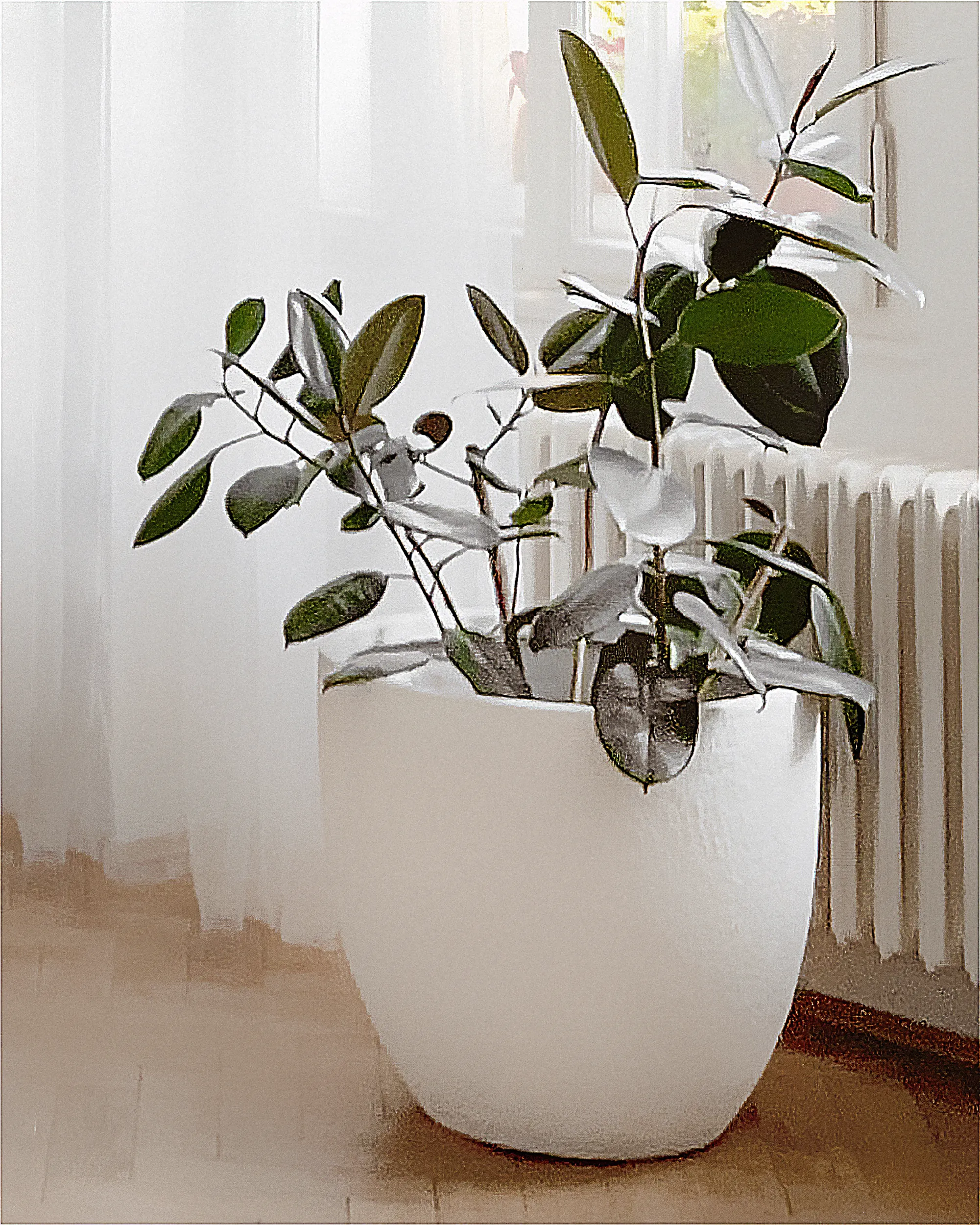 Bloempot KANNIA 55 cm Wit
