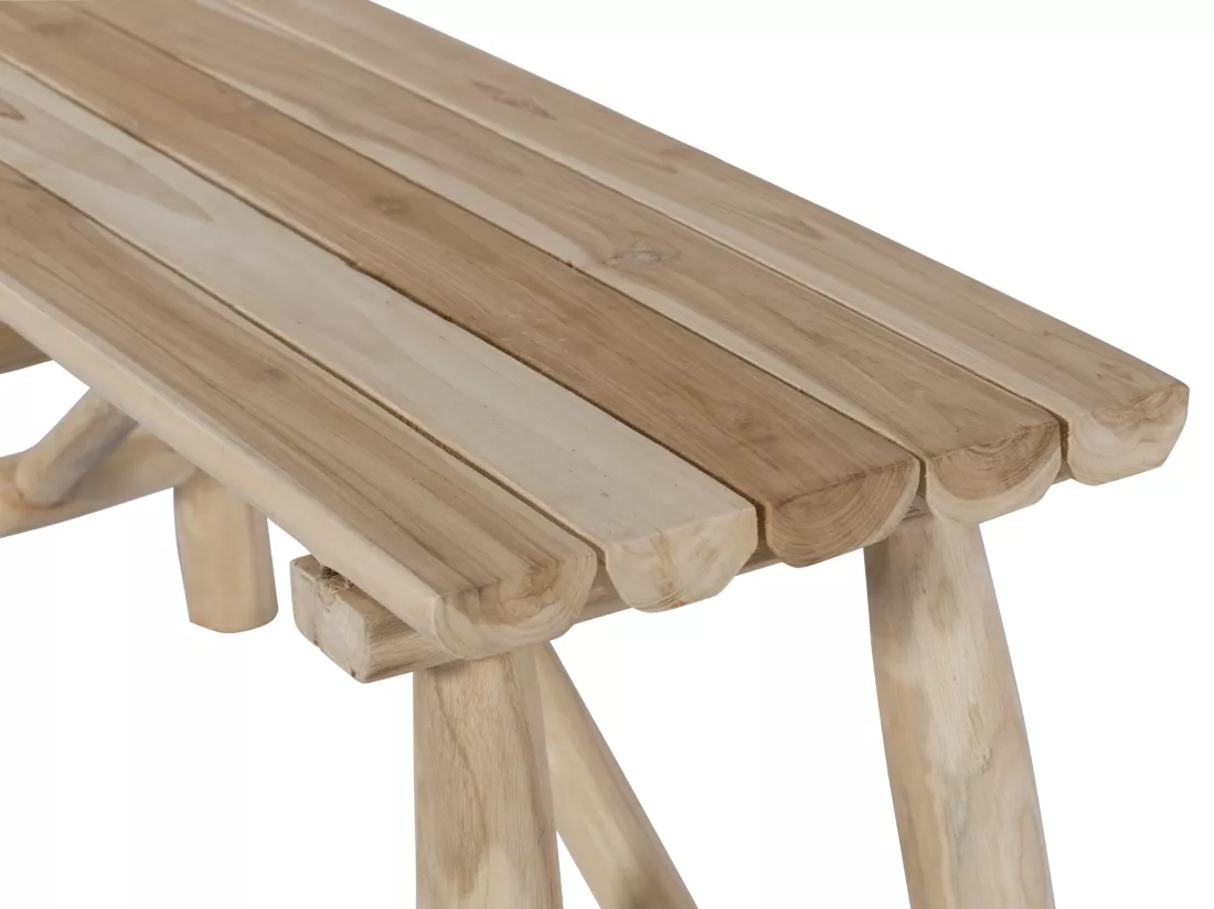 Banc en bois de teck - Coloris : Naturel - TAMBUA