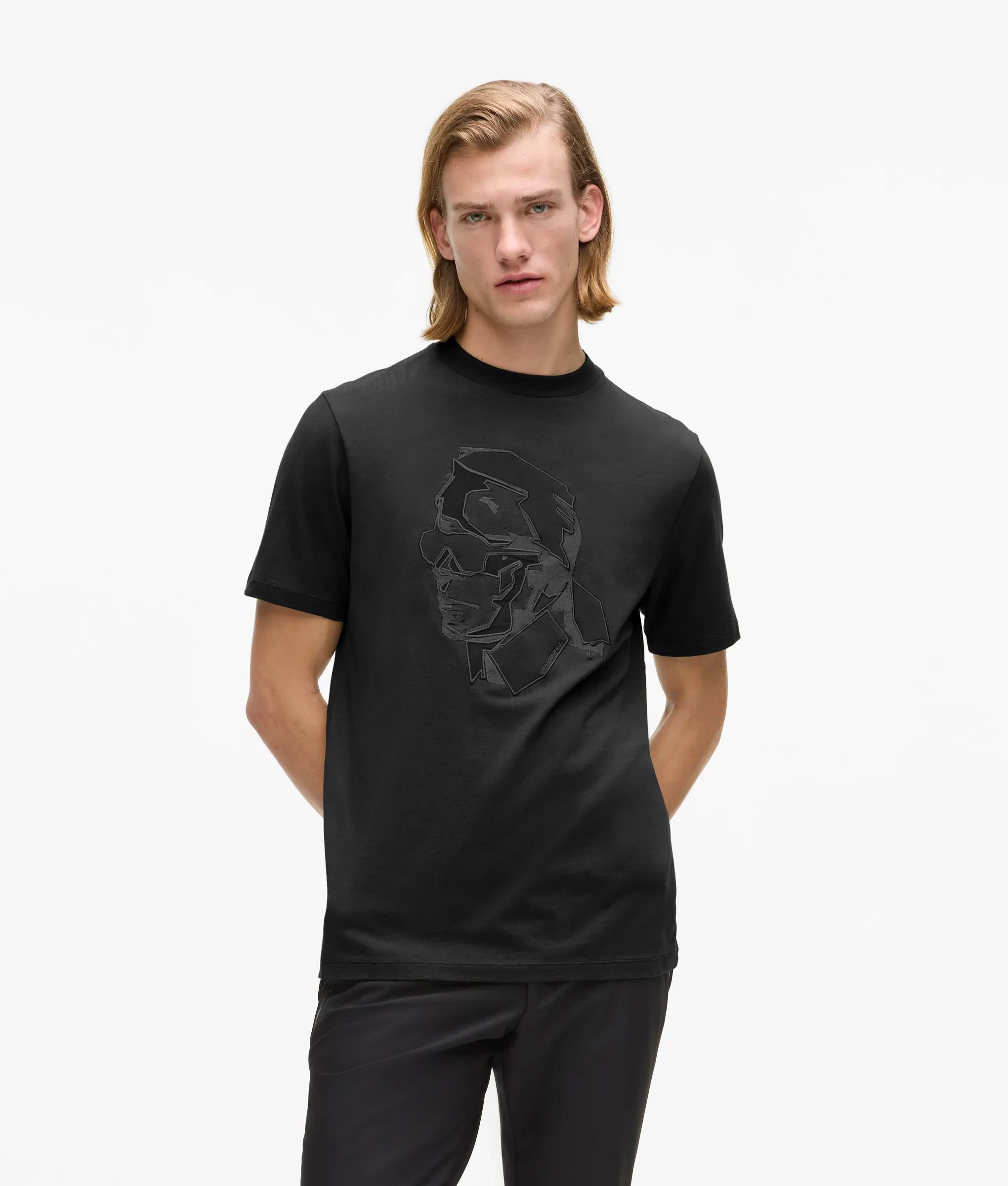 T-shirt met monochroom Karl-print