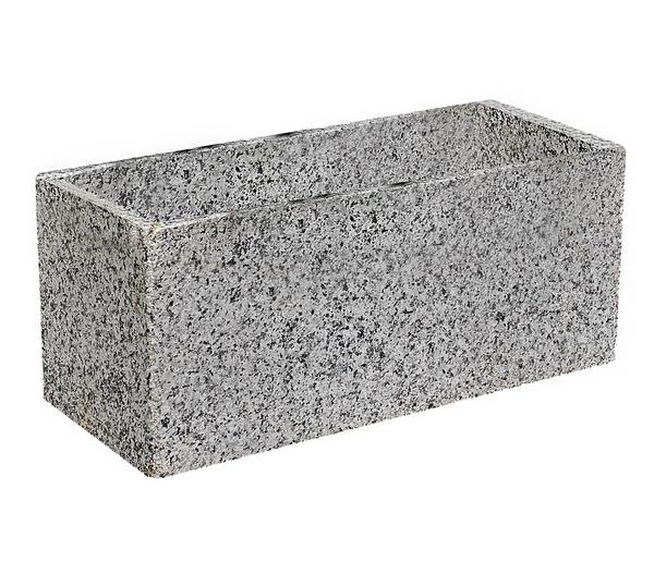 Dehner Granit-Pflanztrog, rechteckig, grau