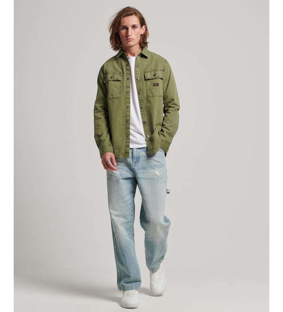 Superdry Camiseta Verde Lona