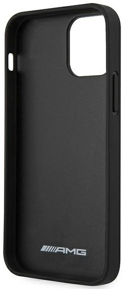 iPhone 12 / iPhone 12 Pro Echtleder Hardcase Hülle Hot Stampe (AMHCP12MDOLBK) - Schwarz