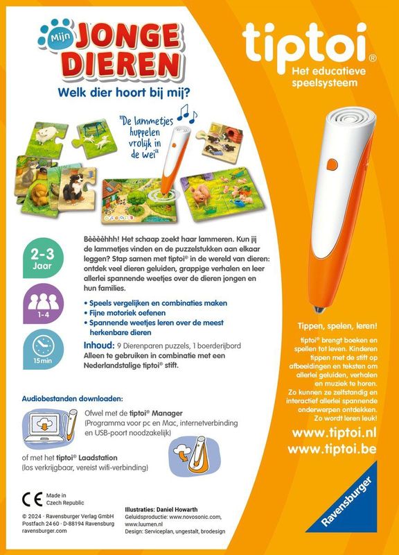 Ravensburger - tiptoi® Spel - Mijn Jonge Dieren - Leersysteem