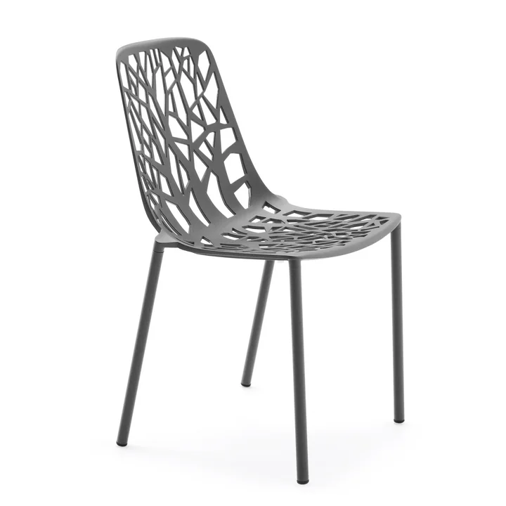 Fast - Forest Stapelstuhl (Outdoor), grau metallic