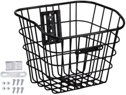 Voor/achter fietsmand Voorfietsmand Bagagedrager Huisdierdrager for Elektrische Fietsen Multicolor IJzer(Black)