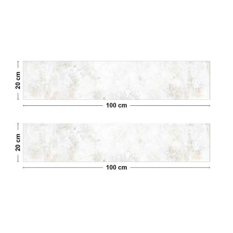 Crédence cuisine Bandeau ALU lot de 2 L100xH 20cm - NEW TRASHWALL 99de