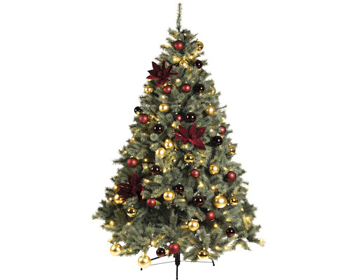 Kunstkerstboom, dennenboom Lafiora Chamonix, verlicht, H 185 cm, blauw, incl. LED