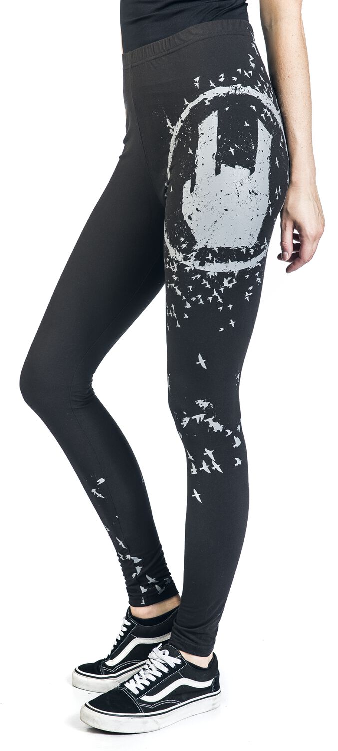 Leggings Noir Imprimé Rockhand | Collection EMP Stage Legging