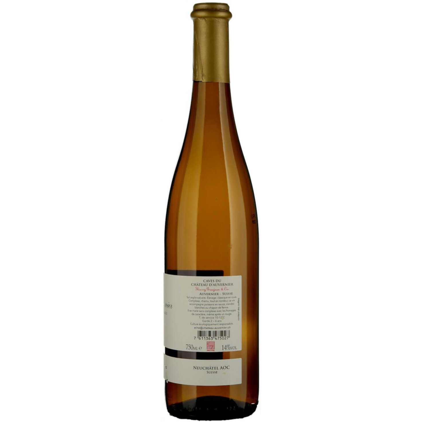 Pinot Gris Neuchâtel AOC Château d'Auvernier -75cl