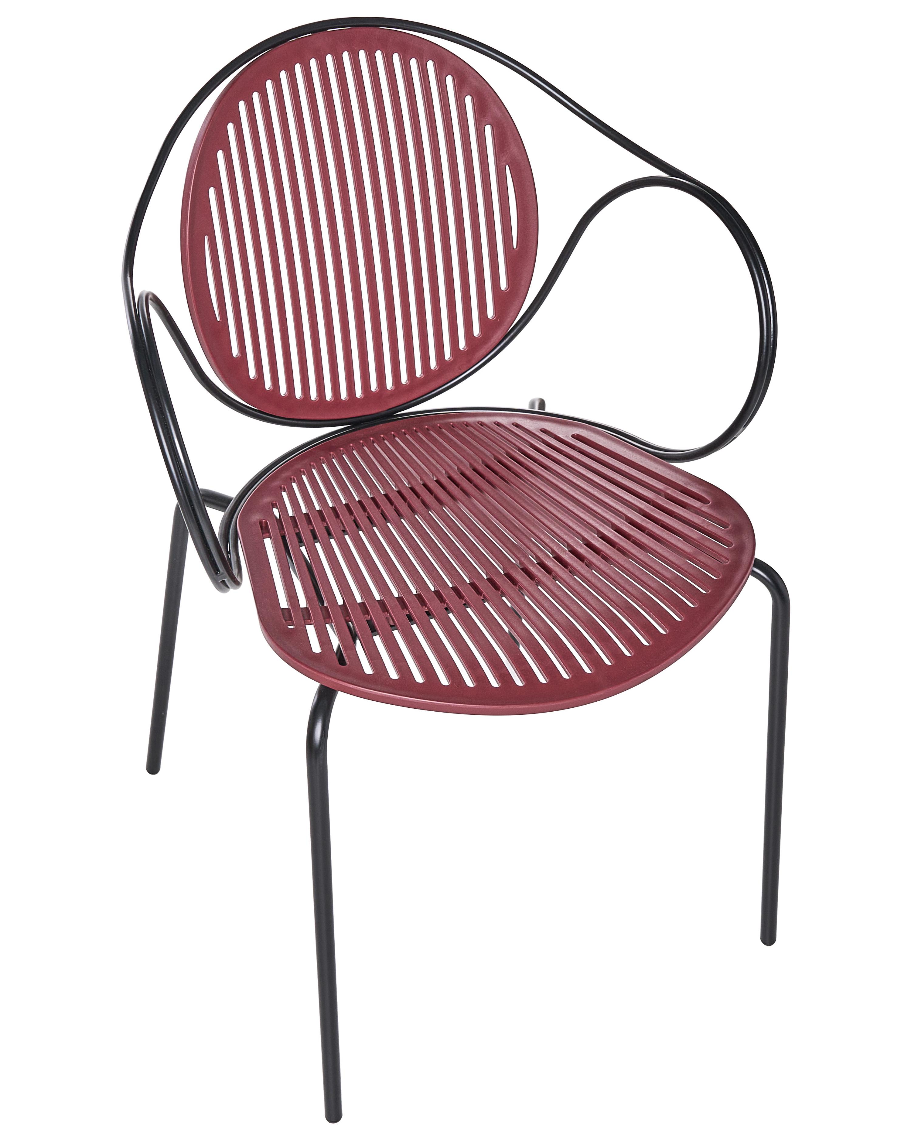 Set van 2 tuinstoelen IKARIA Metaal Rood