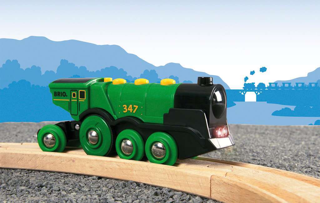 BRIO Spiel Grüner Gustav Batterielok