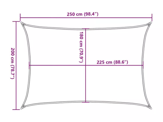 Voile d'ombrage 160 g/m² Taupe 2x2,5 m PEHD