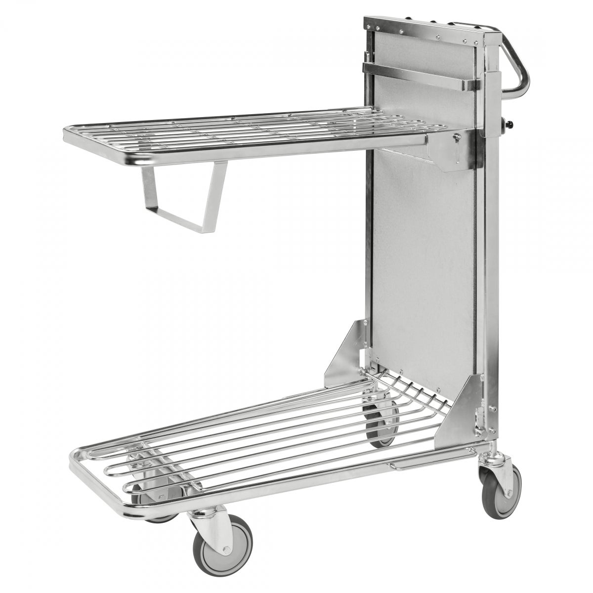 Kongamek winkelwagen met 2 verstelbare planken, 965x520x1100mm, rubber, draagvermogen 300kg, zonder remmen