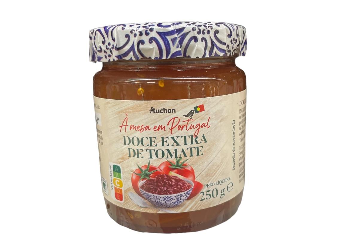 DOCE EXTRA AUCHAN À MESA EM PORTUGAL TOMATE 250G