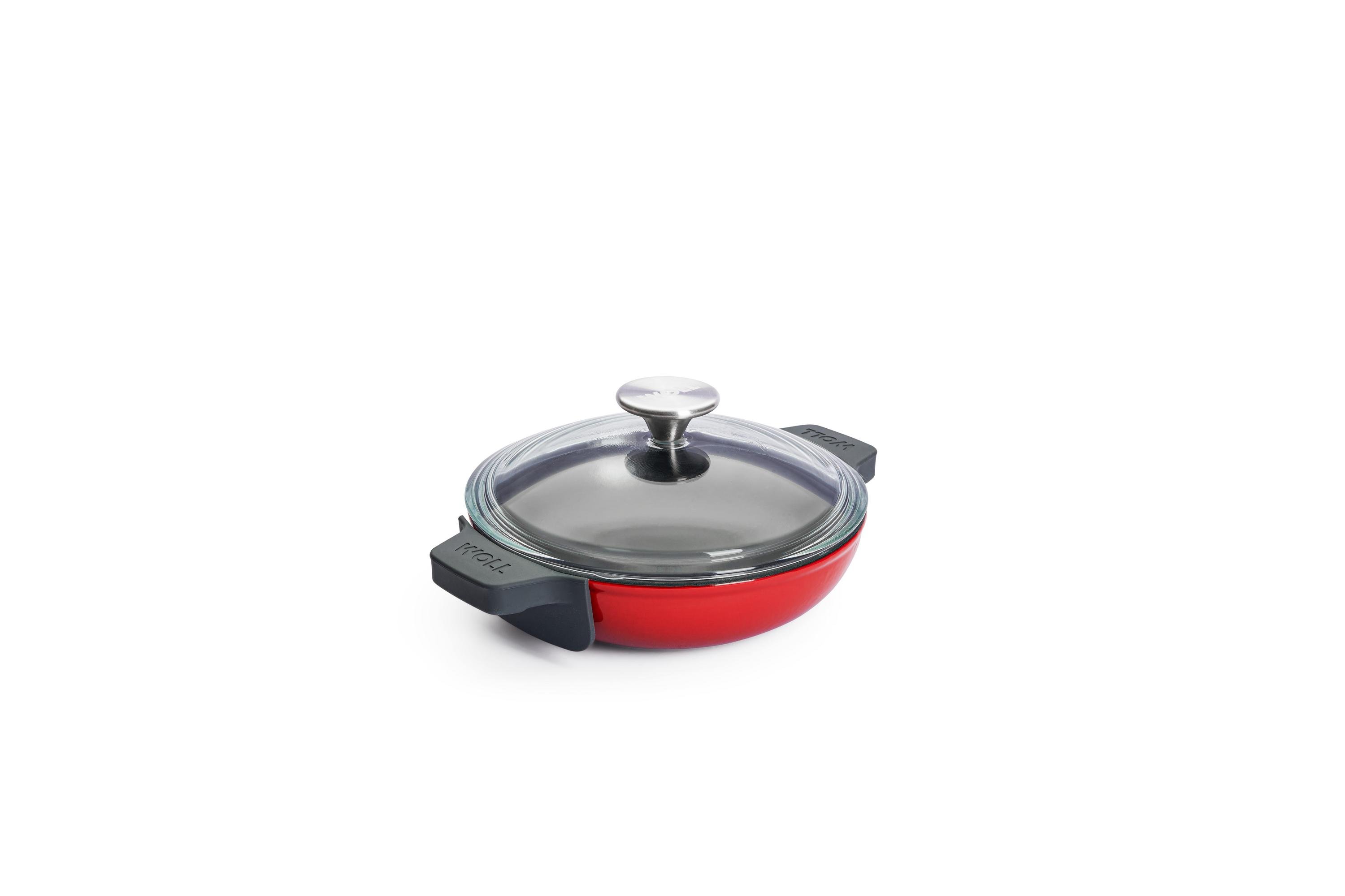 Iron Servierpfanne mit Glasdeckel - Farbe: Chili Red
