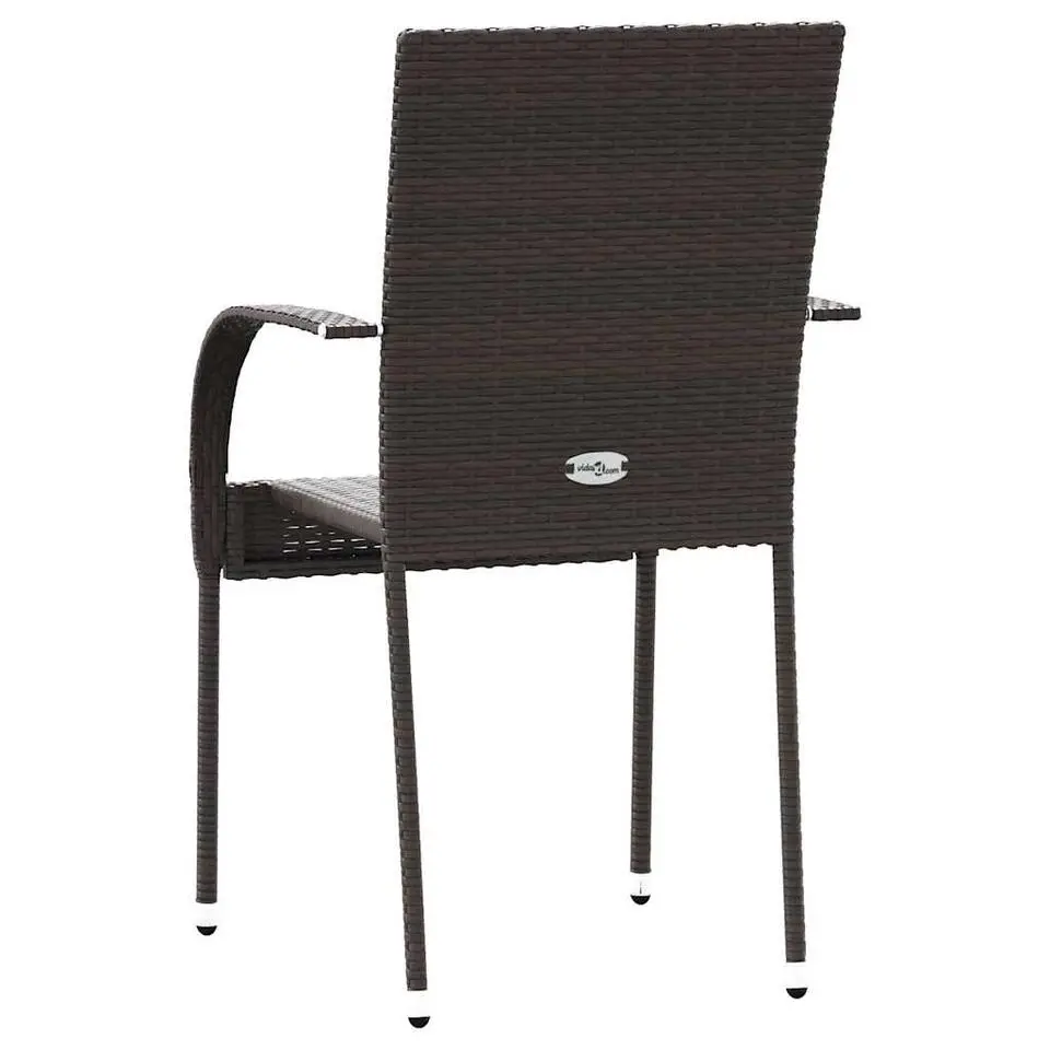 vidaXL - Stapelbare Stoel - Bruin - Poly rattan
