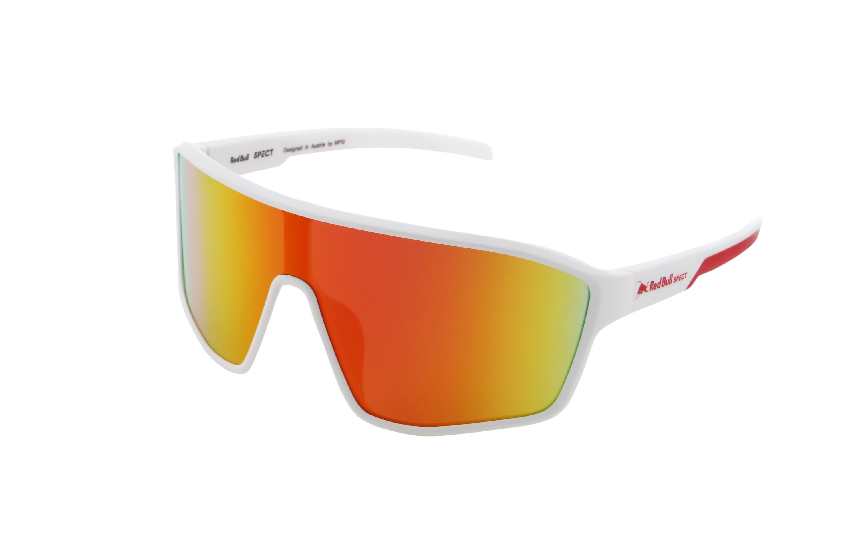 Sportbrille Daft White, Brown with Red MirrorVelobrille
