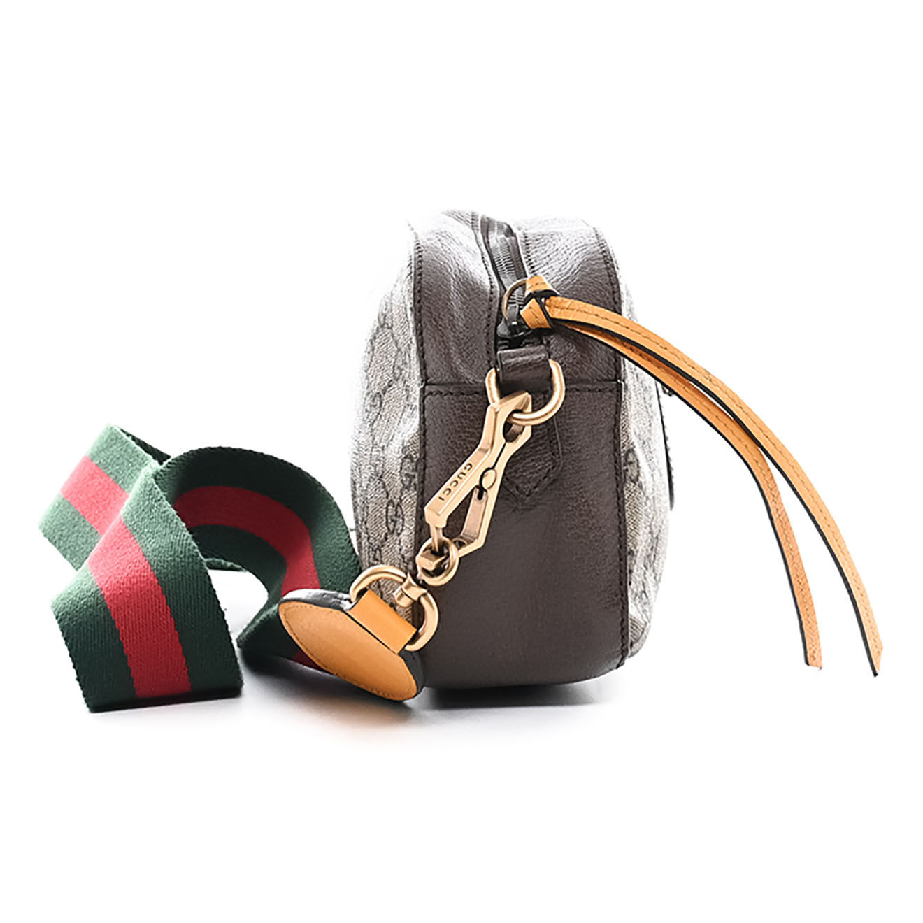 Gucci Sac bandoulière Neo Vintage en Toile enduite Monogramme & Cuir beige - Très bon état - L.23 cm