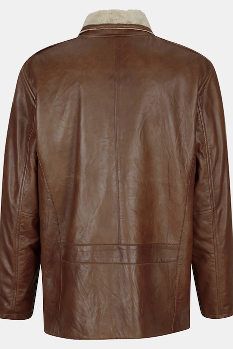 Boston Park Lederjacke, Bauchfit, Teddyfutter, bis 82