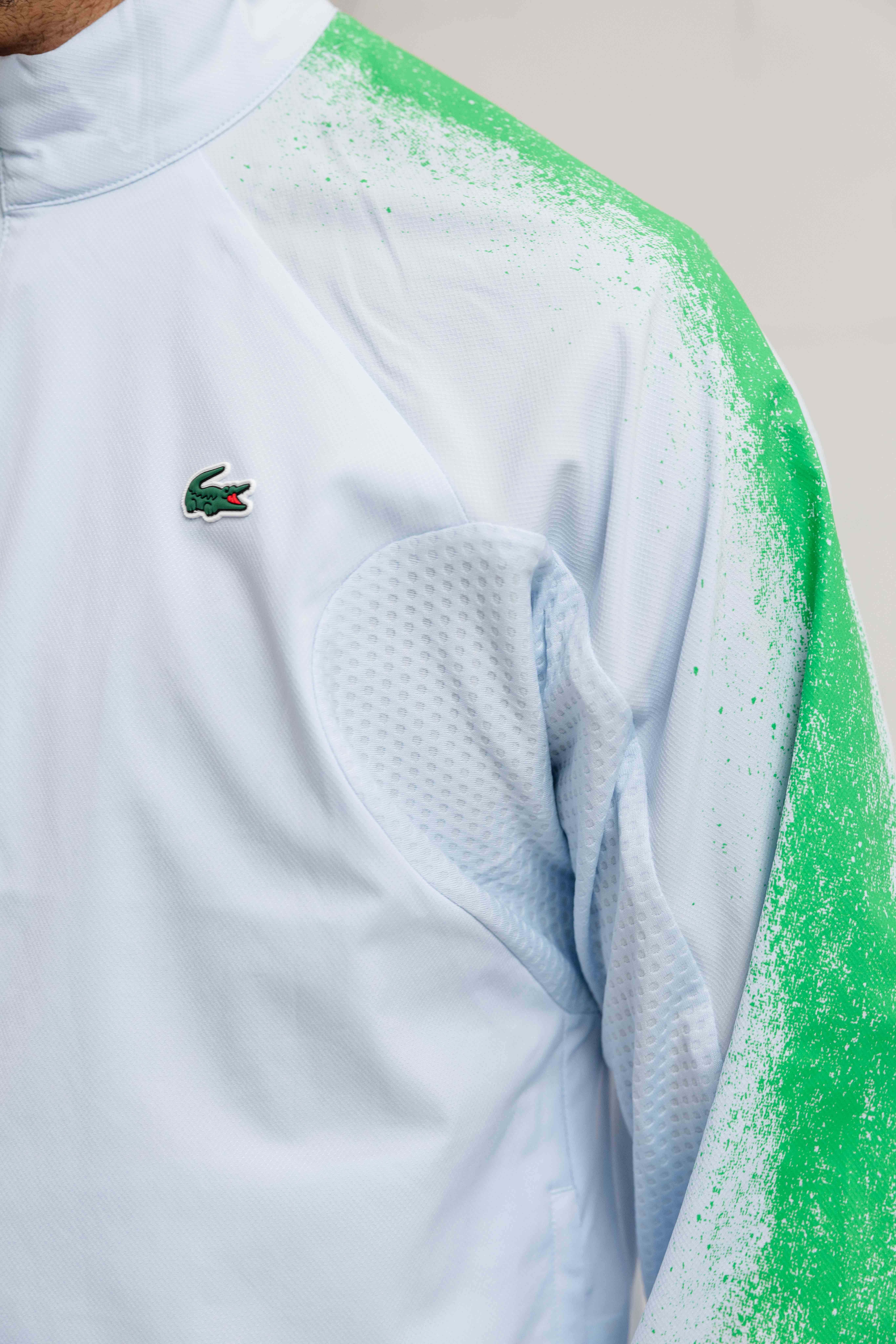 Lacoste Tennis x Daniil Medvedev Trainingspak Heren Lichtblauw/Groen