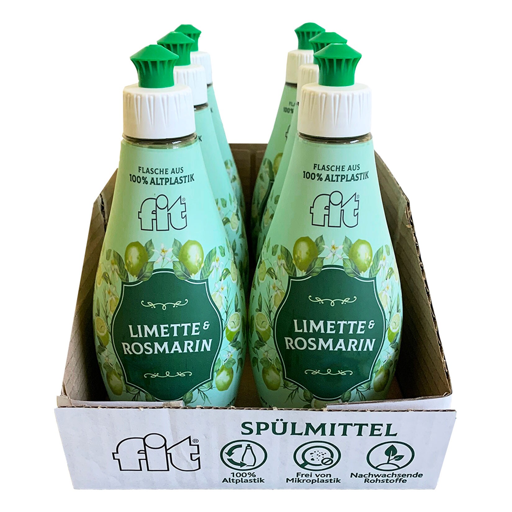 Fit Spülmittel Spices Limette-Rosmarin 400 ml, 6er Pack